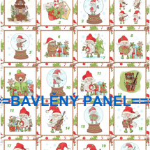 BAVLNĚNÝ PANEL / I NA ADVENTNÍ KALENDÁŘ/ 40X60 cm  AKN135