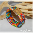 rainbow honeycombs » bead crochet bracelets 