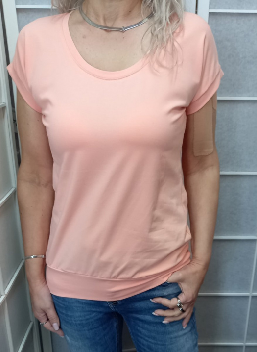 Tričko - barva meruňková, velikost M (bavlna)