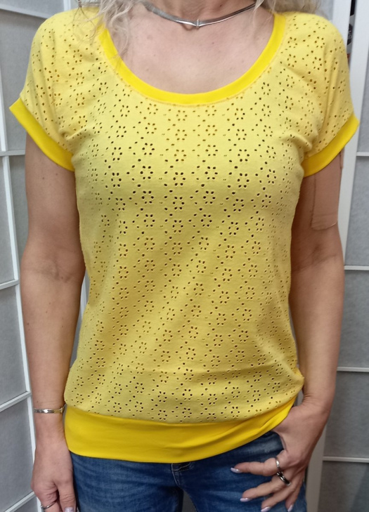 Tričko - madeira, barva žlutá (bavlna)
