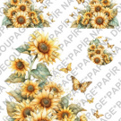 Soft papír A4 pro tvoření - Slunečnice, motýl, bordury  - KBS1624