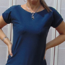 Tričko - barva tmavě modrá (bavlna)