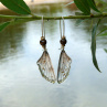 Náušnice - motýlí křídla zlatavá (malá)