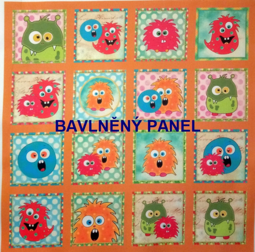 BAVLNĚNÝ PANEL / I NA PEXESO/ 35 x 35 cm  FNP9