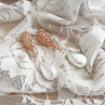 Náušnice - tepané kapky s perlou