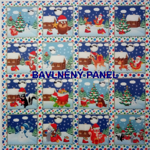 BAVLNĚNÝ PANEL / I NA PEXESO/ 35 x 35 cm  FNP43