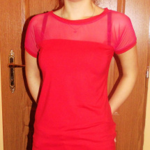 Tričko s tylovým sedlem - barva červená (viskóza)