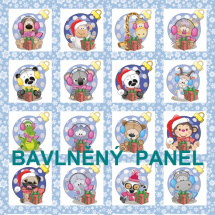 BAVLNĚNÝ PANEL / I NA ADVENTNÍ KALENDÁŘ/ 40X60 cm  AKN23