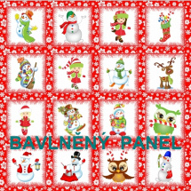 BAVLNĚNÝ PANEL / I NA ADVENTNÍ KALENDÁŘ/ 40X60 cm  AKN17