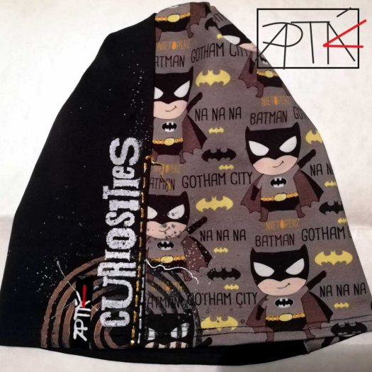 Čepice unisex "BATman", půlená