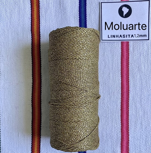 macramé LINHASITA ZLATÁ 1,2 mm CELÁ CÍVKA