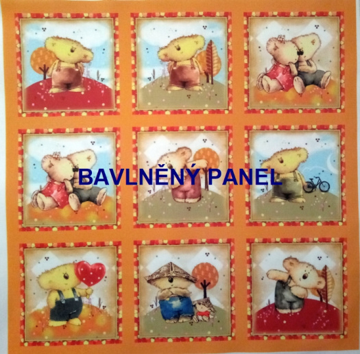 BAVLNĚNÝ PANEL / I NA PEXESO/ 35 x 35 cm  FNP38