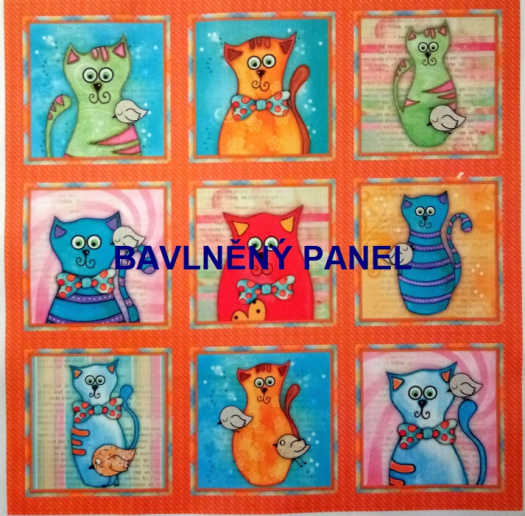 BAVLNĚNÝ PANEL / I NA PEXESO/ 35 x 35 cm  FNP13