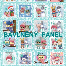 BAVLNĚNÝ PANEL / I NA ADVENTNÍ KALENDÁŘ/ 40X60 cm  AKN37