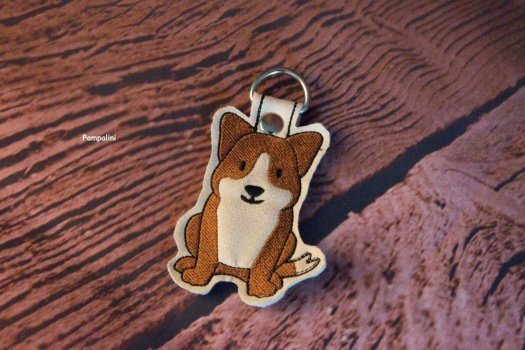 Vyšívaný přívěsek na cokoliv - Corgi