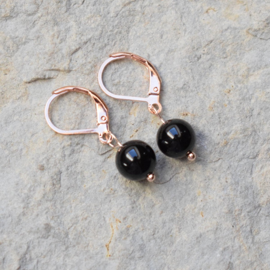 Onyx, rose gold