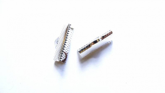 koncovka 20 x 6 x 2 mm , pokovení stříbrné