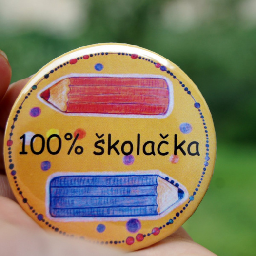 Odznáček VELKÝ pro správnou školajdu 100% 6 cm!