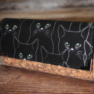 Velká peněženka - Černé kočky na korku