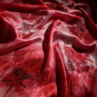 Červené květy - hedvábný šátek