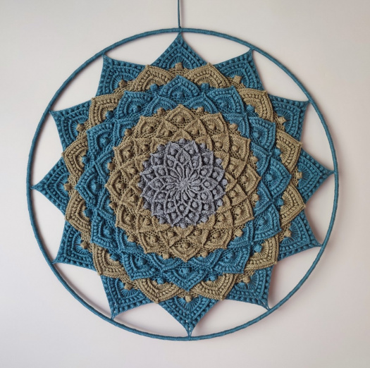 Mandala Lotosový květ - 3D - průměr 45 cm