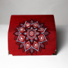 Vyšívaná peněženka - Mandala na červené