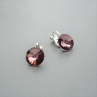 Swarovski crystal antique pink a klipsy antialerg