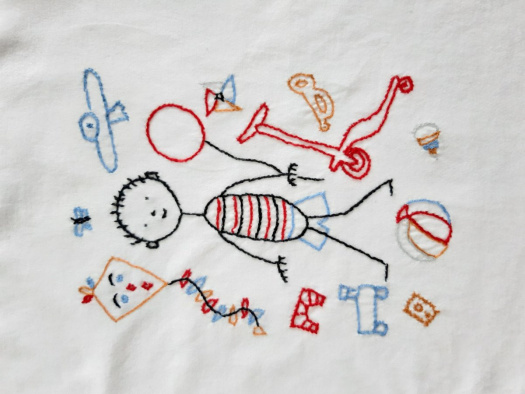 Ručně vyšívané dětské tričko vel. 122-128