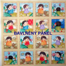 BAVLNĚNÝ PANEL / I NA PEXESO/ 35 x 35 cm  FNP20