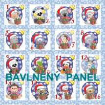 BAVLNĚNÝ PANEL / I NA ADVENTNÍ KALENDÁŘ/ 40X60 cm  AKN25 - SKLADEM