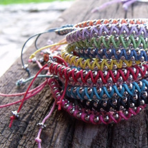 Summer whipped bracelets - světle zelený