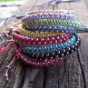 Summer whipped bracelets - růžový