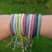 Summer whipped bracelets - petrolejový