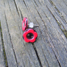 Knoflíkové -červená kytička