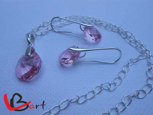 Set - Swarovski Elements light rose SS3 