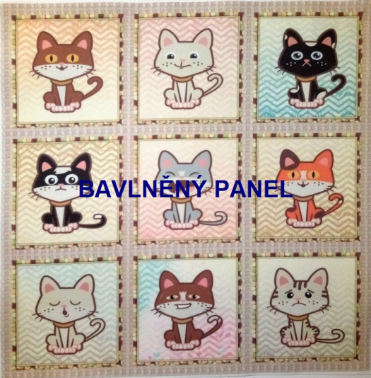 BAVLNĚNÝ PANEL / I NA PEXESO/ 35 x 35 cm  FNP34