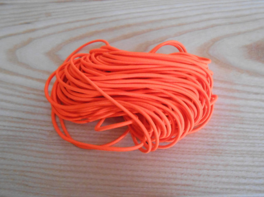 Pruženka kulatá 3 mm oranžová neon na roušku (ústenku)