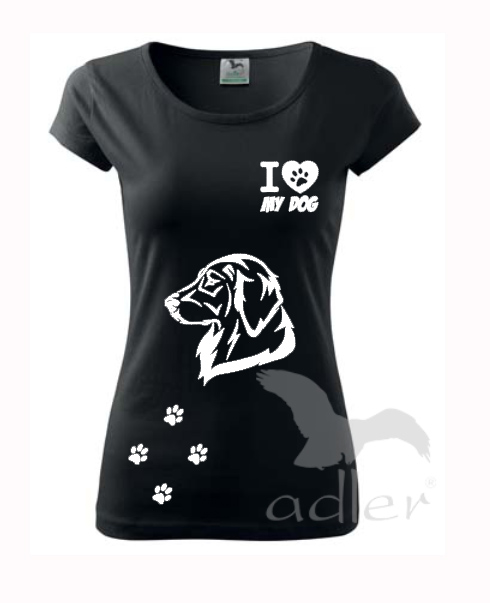 I love my dog - flat coat retrívr