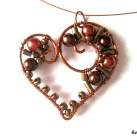 Srdce - srdíčko - náhrdelník + náušnice