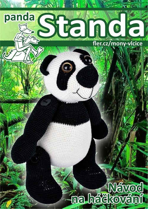 Háčkovaný panda Standa - návod