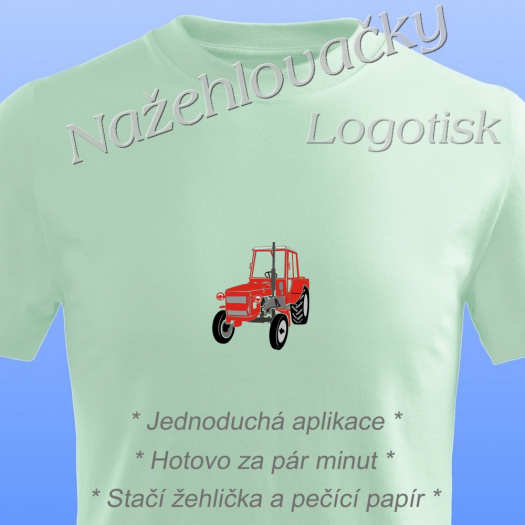 Nažehlovačka TRAKTOR pro děti červený