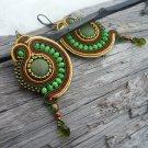 Soutache náušnice Forest Forever