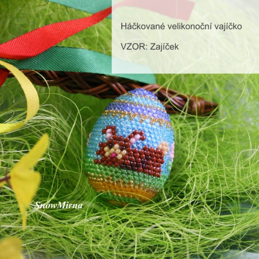 Háčkované vajíčko VZOR - zajíček