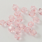 Broušená sluníčka 4mm, 20ks, barva mysty rose - Imitace crystallized