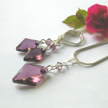 Swarovski sada Rhombus Crystal Lilac Shadow